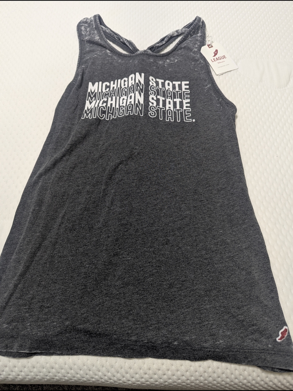 Michigan State Gray Racerback Tank Top